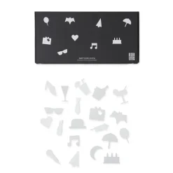 Party icons pour Tableau 20 Pièces, Blanc