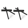 Patère en bois Normann Sticks, noir lot de 2