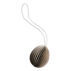 Pendentif de Pâques Ovoid papier small 4 cm, Sand