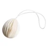 Pendentif de Pâques Ovoid papier small 4 cm, White