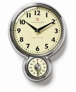 Pendule murale et minuteur Bengt Ek, aluminium