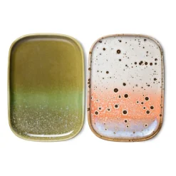 Petit plateau 70's lot de 2, Asteroids / Grass