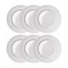 Petite assiette Lines Ø21 cm Lot de 6, Blanc