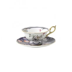 Petite tasse à thé Wonderlust avec soucoupe, jardin de minuit