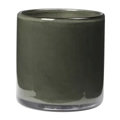 Photophore Solai Hurricane, Dark Green, Ø8 cm