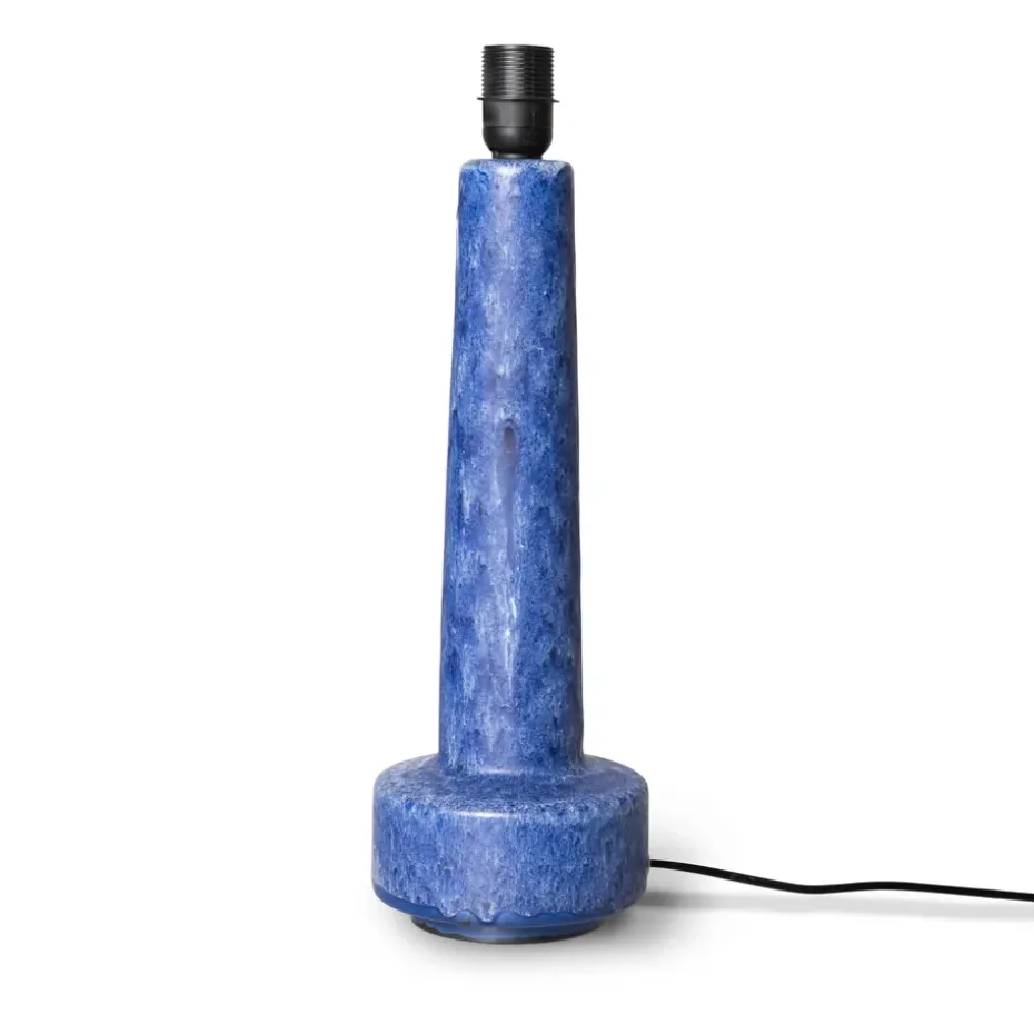 Pied de lampe en grès Retro, Blue