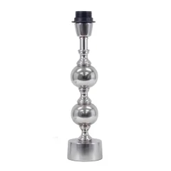 Pied pour lampe Deborah argenté mat, Petit