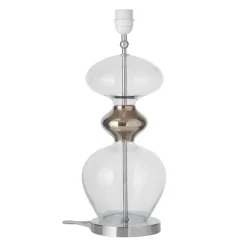 Pied pour lampe Futura, Transparent avec câble argenté