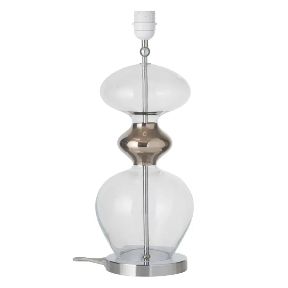 Pied pour lampe Futura, Transparent avec câble argenté