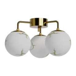 Plafonnier Bellagio 3-lite, Laiton-blanc