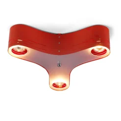 Plafonnier Clover 12, rouge