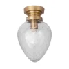 Plafonnier Juni IP44, Transparent poncé