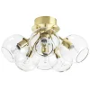 Plafonnier Tage, laiton-verre transparent