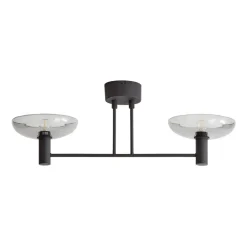 Plafonnier Ufo Long, Noir