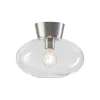 Plafonnier verre transparent Bullo Ø27 cm, Aluminium