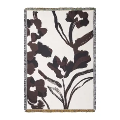 Plaid Cilla tapestry 120x170 cm, Off-white-Dark grape