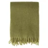 Plaid Dune en mohair 130x170 cm, Olive