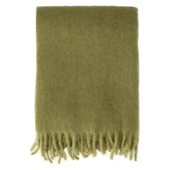 Plaid Dune en mohair 130x170 cm, Olive