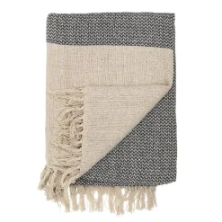 Plaid en coton Bloomingville, naturel