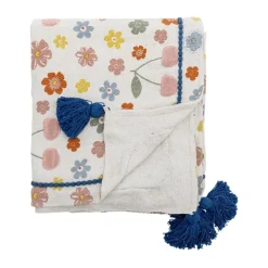 Plaid en coton Cherry 160x130 cm, Rose
