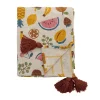 Plaid en coton Fruitta 160x130 cm, Jaune