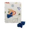 Plaid en coton Sylvie 160x130 cm, Naturel