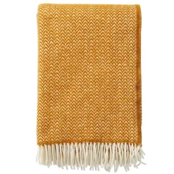 Plaid en laine Chevron, Caramel