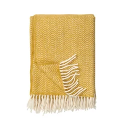 Plaid en laine Chevron, Jaune