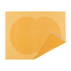Plaid en laine Circles 130x185 cm, Jaune
