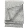 Plaid en laine Domino, gris clair