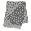 Plaid en laine Droplets 130x185 cm, Gris
