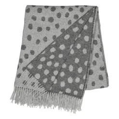 Plaid en laine Droplets 130x185 cm, Gris