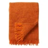 Plaid en laine Gotland 130x200cm, Orange