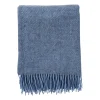 Plaid en laine Gotland 130x200cm, Infinity blue (bleu)