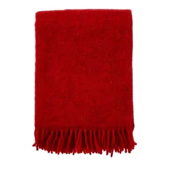 Plaid en laine Gotland 130x200cm, Rouge