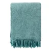 Plaid en laine Gotland 130x200cm, Turquoise