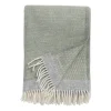 Plaid en laine Harald 130x200 cm, Vert-gris
