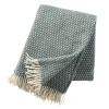 Plaid en laine Knut, vert