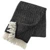 Plaid en laine Polka, noir