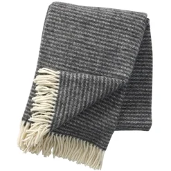 Plaid en laine Ralph, gris foncé