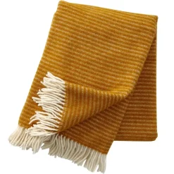 Plaid en laine Ralph, moutarde