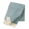 Plaid en laine Samba, bleu plomb