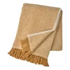 Plaid en laine Sandstone 130x180 cm, Mustard