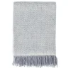 Plaid en laine Sandstone 130x180 cm, Mélange bleu-gris