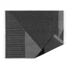 Plaid en laine Stripes 130x185 cm, Noir