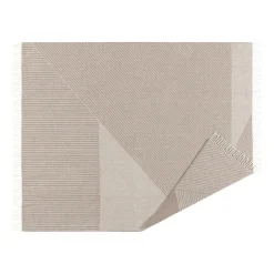 Plaid en laine Stripes 130x185 cm, Beige