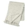 Plaid en laine Tidal 130x180 cm, Gris clair