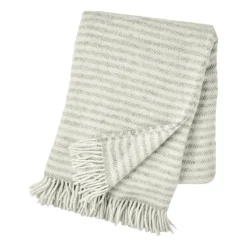 Plaid en laine Tidal 130x180 cm, Gris clair