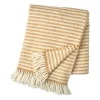 Plaid en laine Tidal 130x180 cm, Mustard