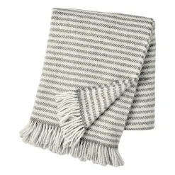 Plaid en laine Tidal 130x180 cm, Gris foncé